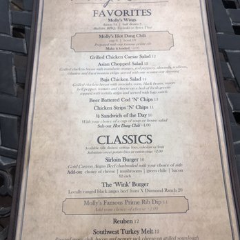 Molly Butler’s - Lunch menu - Steakhouses Near Me - Greer, Arizona