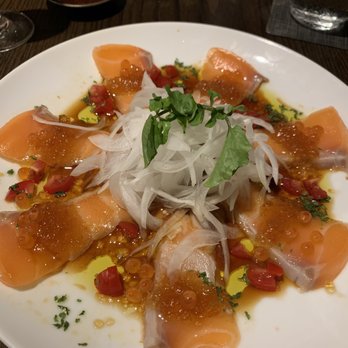 Izakaya Uosan - Salmon Carpaccio - Izakaya Near Me - Honolulu, Hawaii Izakaya Uosan - Salmon Carpaccio - Izakaya Near Me - Honolulu, Hawaii