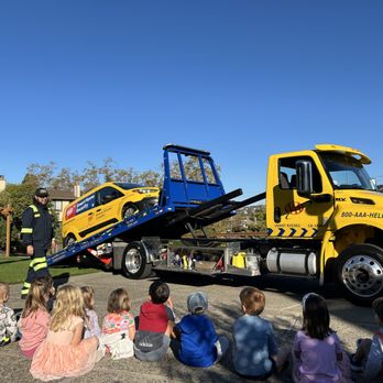 Trinity Preschool - AAA brought a tow truck by for the kids to see! - Child Care & Day Care Near Me - San Rafael, California Trinity Preschool - AAA brought a tow truck by for the kids to see! - Child Care & Day Care Near Me - San Rafael, California