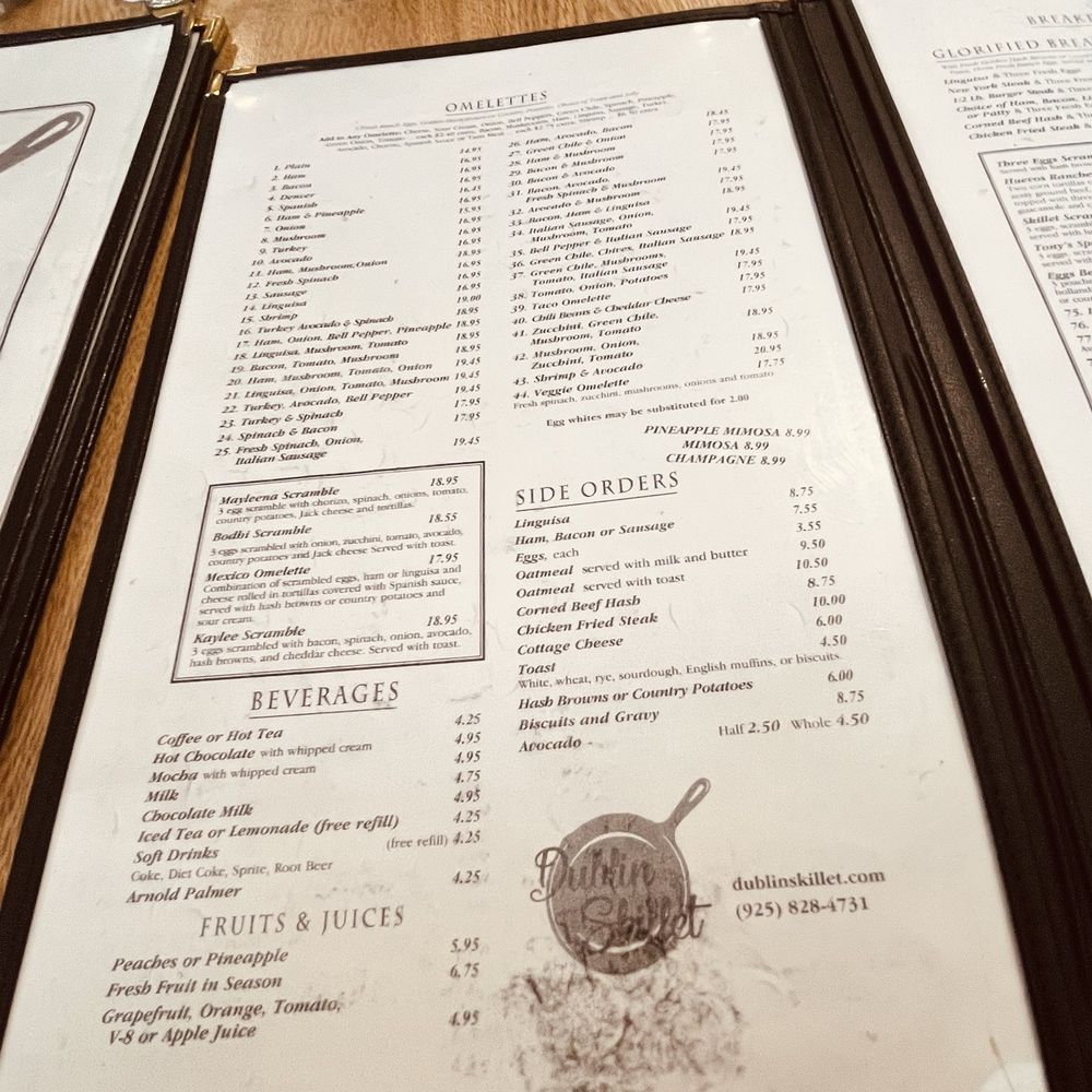 Dublin Skillet Restaurant - Menu - Breakfast & Brunch Near Me - Dublin, California