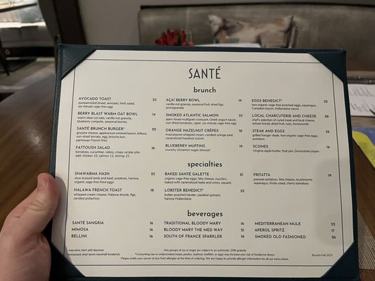 Menu photo 8 Santé Arlington, VA Menu photo 8 Santé Arlington, VA