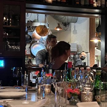 Cascina Spinasse - Into the bar top / kitchen counter dining area - Italian Near Me - Seattle, Washington