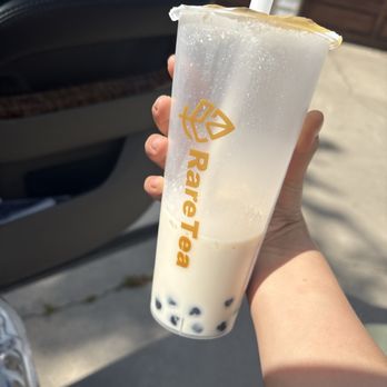 RareTea - Caramelized Brown Sugar Boba Fresh Milk. But take out the caramelized brown sugar part. - Bubble Tea Near Me - Fresno, California