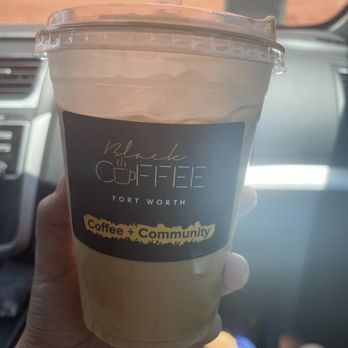 Black Coffee - Caramel 12 oz. Latte - Coffee & Tea Near Me - Fort Worth, Texas Black Coffee - Caramel 12 oz. Latte - Coffee & Tea Near Me - Fort Worth, Texas