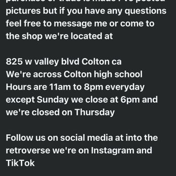 Into The Retroverse - Description - Video Game Stores Near Me - Colton, California
