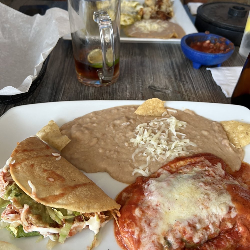 Salsa's Restaurant - Combination homemade taco shell Chile relleno and beans (I requested no rice which usually comes with combo plate) - Mexican Near Me - Cathedral City, California Salsa's Restaurant - Combination homemade taco shell Chile relleno and beans (I requested no rice which usually comes with combo plate) - Mexican Near Me - Cathedral City, California