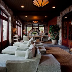 The Spa at Old Edwards Inn - The spa solarium, added in 2010, is furnished in soothing colors of seafoam and oatmeal, and features a fountain and a fireplace