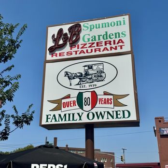 L&B Spumoni Gardens - Sign and logo - Pizza Near Me - Brooklyn, New York L&B Spumoni Gardens - Sign and logo - Pizza Near Me - Brooklyn, New York