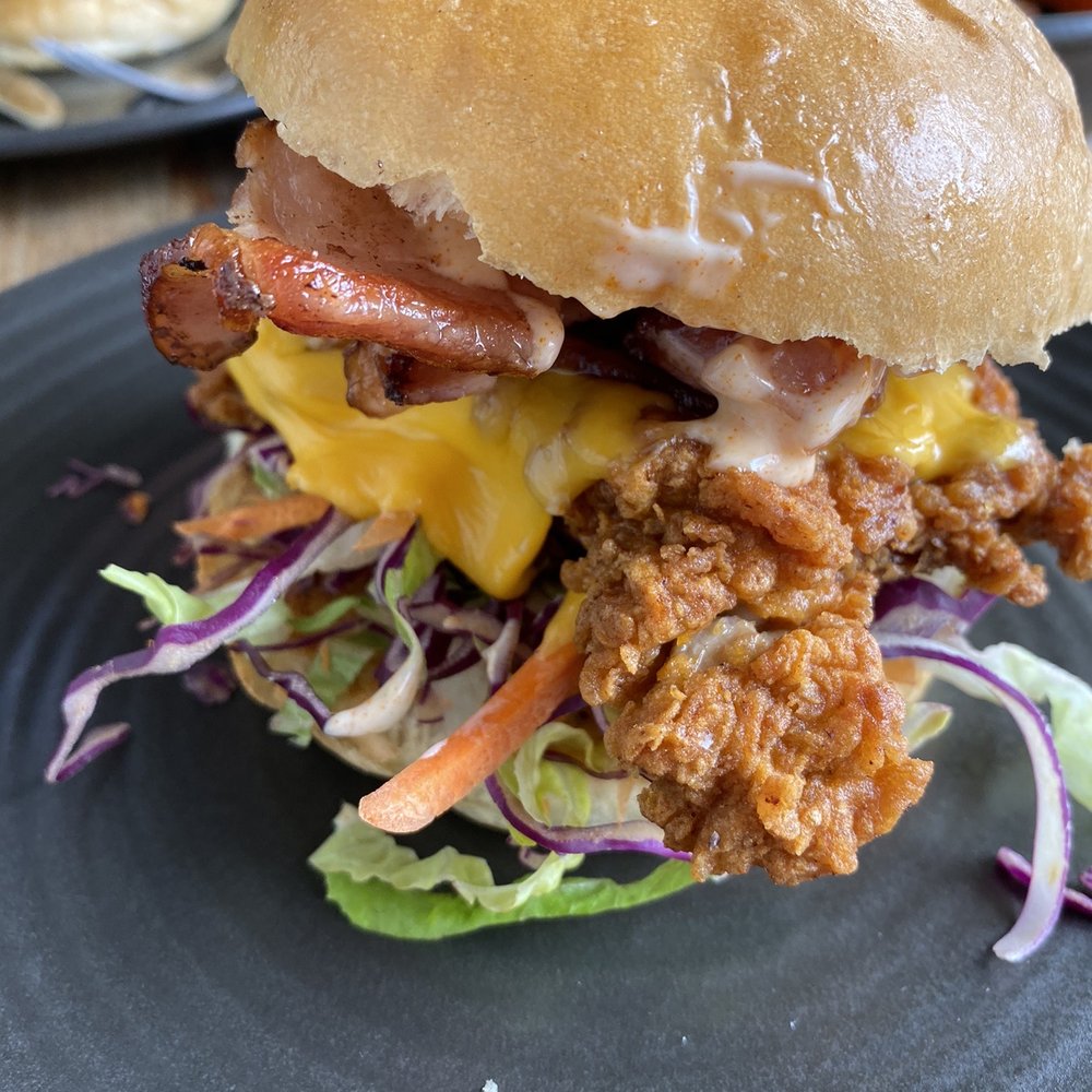 The Hungry Monkey - Southern fried chicken burger. - delish! - Cafes Near Me - Kiama, NSW The Hungry Monkey - Southern fried chicken burger. - delish! - Cafes Near Me - Kiama, NSW