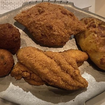 Mike Anderson's - Gonzales - Half and Half ( Regular Catfish and Stuffed Crabs), Stuffed Potato - Seafood Near Me - Gonzales, Louisiana
