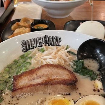 Silverlake Ramen - Classic Ramen combo with Gyoza, The Shoyu on Fire Ramen combo with Pork Bun - Ramen Near Me - Long Beach, California Silverlake Ramen - Classic Ramen combo with Gyoza, The Shoyu on Fire Ramen combo with Pork Bun - Ramen Near Me - Long Beach, California
