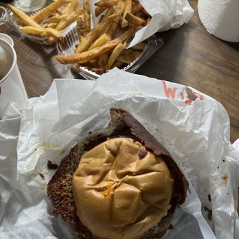 Nobby's - Large fries and Mushroom Jack Burger - Burgers Near Me - Chico, California