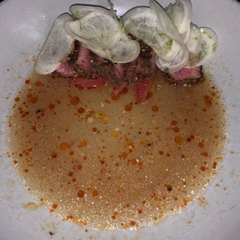 Uchi Dallas - Lamb tataki with a savory and sour sauce - probably best dish of the night! 5/5 - Japanese Near Me - Dallas, Texas Uchi Dallas - Lamb tataki with a savory and sour sauce - probably best dish of the night! 5/5 - Japanese Near Me - Dallas, Texas