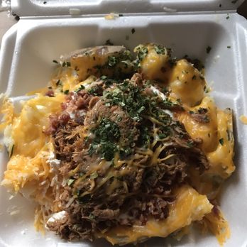 Outlaw Potato Shack - Pulled pork outlaw potato ($9) - Barbeque Near Me - Rochester, New York