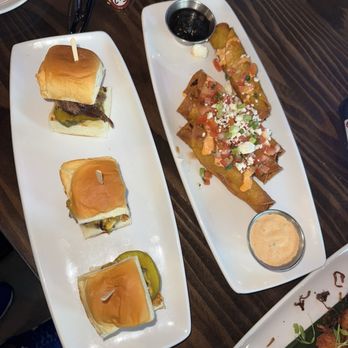 Finney's Crafthouse - Brea - Sliders and shrimp taquitos - New American Near Me - Brea, California