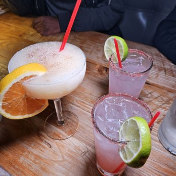Bareburger - Rye - Two Paloma-like drinks and a frozen coconut...they were all good! - New American Near Me - Rye, New York