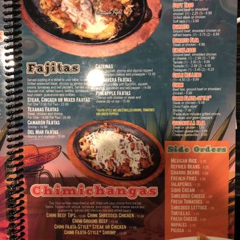 La Catrina - The menu features fajitas, side orders like Mexican rice and refried beans, and drinks, with prices and descriptions for each item. - Mexican Near Me - Newburgh, Indiana