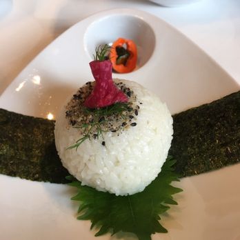 Sugar Pine - Ume-shiso onigiris. Looks like a boob; probably would change the topping Hahahaha - Japanese Near Me - Austin, Texas Sugar Pine - Ume-shiso onigiris. Looks like a boob; probably would change the topping Hahahaha - Japanese Near Me - Austin, Texas