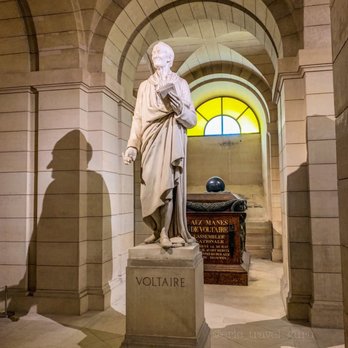 Le Panthéon - Voltaire denied a Christian burial at the time of his death, later buried at Le Panthéon as a forerunner to the Revolution - Landmarks & Historical Buildings Near Me - Paris, 75 Le Panthéon - Voltaire denied a Christian burial at the time of his death, later buried at Le Panthéon as a forerunner to the Revolution - Landmarks & Historical Buildings Near Me - Paris, 75