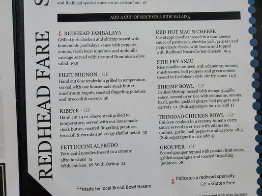 Menu photo 2 Redhead Lakeside Grill Osage Beach, MO