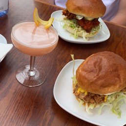 Honey mustard chicken burger