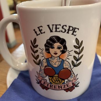 Le Vespe Cafe - Hot chocolate was delicious and their mugs are fierce - Breakfast & Brunch Near Me - Florence, FI