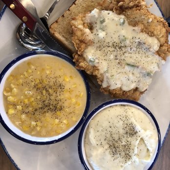 Mia's Table - Chicken Fried Chicken mash and cream corn - American Near Me - Webster, Texas