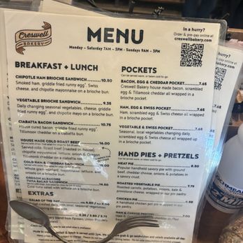 Creswell Bakery - Menu (Sept 2026) - Breakfast & Brunch Near Me - Creswell, Oregon