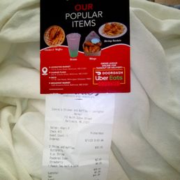 Connie Chicken and Waffles. I also attached my receipt Connie Chicken and Waffles. I also attached my receipt