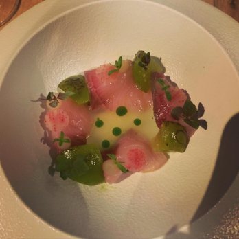 Miro Kaimuki - November 2022 Prix Fixe Menu Course 1: Hamachi. Tomatillo. Apple. - Asian Fusion Near Me - Honolulu, Hawaii