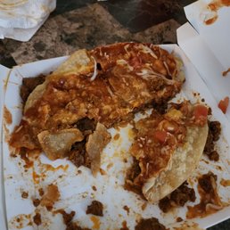 Ordered a Mexican Pizza , The picture looked good but when I came home to eat it , It looks like throw up in a box !