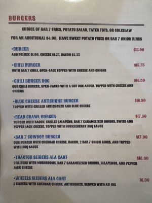 Menu photo 1 Rancho Bar 7 Wickenburg, AZ Menu photo 1 Rancho Bar 7 Wickenburg, AZ