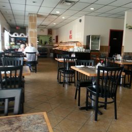 Nice dining area. Big buffet. Nice dining area. Big buffet.