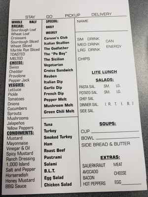 Menu photo 5 Caruso's Deli Salt Lake City, UT Menu photo 5 Caruso's Deli Salt Lake City, UT