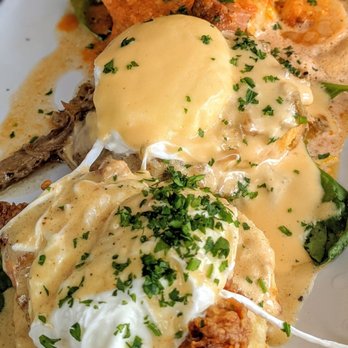 Ruby Sunshine Charlotte Southend - Trifecta (Eggs Cochon, Chicken St. Charles, and Bayou Shrimp Benedicts) | Instagram: @telephonesmoothie - Breakfast & Brunch Near Me - Charlotte, North Carolina Ruby Sunshine Charlotte Southend - Trifecta (Eggs Cochon, Chicken St. Charles, and Bayou Shrimp Benedicts) | Instagram: @telephonesmoothie - Breakfast & Brunch Near Me - Charlotte, North Carolina