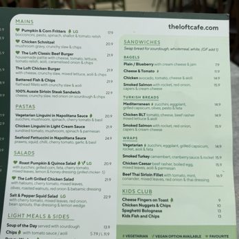 Loft Cafe - Menu - Cafes Near Me - Macquarie Park, NSW