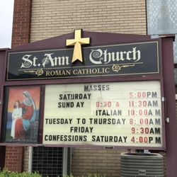 St Ann's Roman Catholic Church - Mass schedule as of May 2017