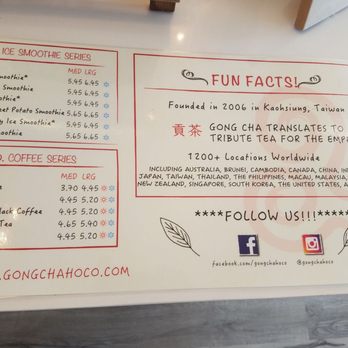 Gong Cha - Tribute tea for the emperor. Oh no. - Bubble Tea Near Me - Fulton, Maryland Gong Cha - Tribute tea for the emperor. Oh no. - Bubble Tea Near Me - Fulton, Maryland