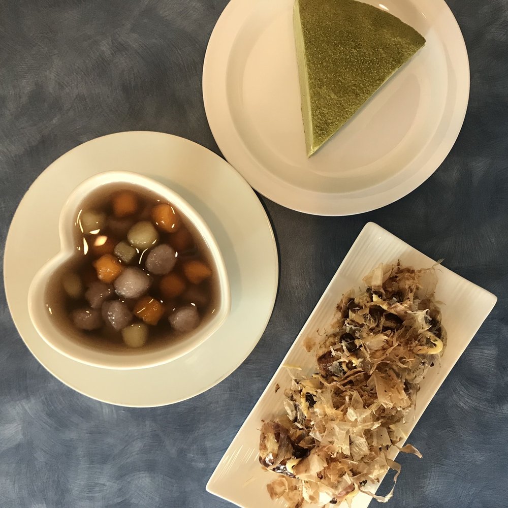 Taro balls with red beans soup Durian Mille Crepe Taro balls with red beans soup Durian Mille Crepe