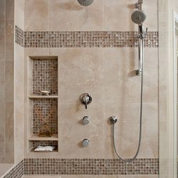 Floor Decor - Custom shower with double nicheNorth Tech's point Pleasant custom stair runner