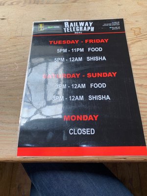Menu photo 3 The Railway Telegraph Thornton Heath, XGL