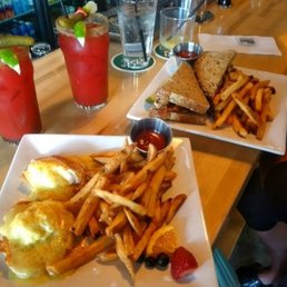 Eggs Benny and the Pesto Chicken Club