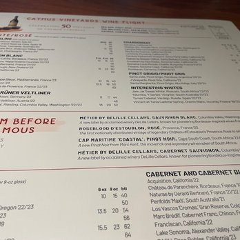 Seasons 52 - A snippet from the wine list. - New American Near Me - Boca Raton, Florida Seasons 52 - A snippet from the wine list. - New American Near Me - Boca Raton, Florida