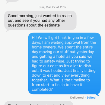 Rooter Hero Plumbing & Air - communication and proof from technician regarding us needing to leave the house asap - Plumbing Near Me - San Leandro, California