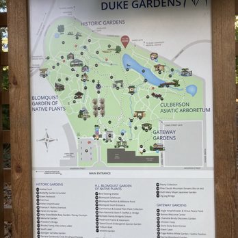 Sarah P Duke Gardens - Map of the gardens - Botanical Gardens Near Me - Durham, North Carolina