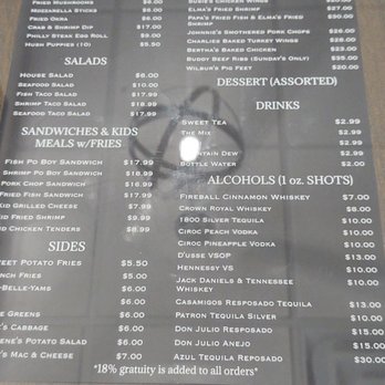 Gummy's Home Cooking - Updated Menu with Updated Prices - Soul Food Near Me - Richmond, Virginia