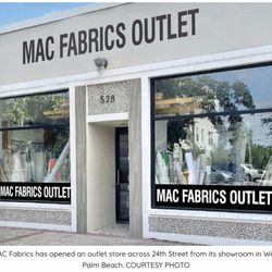 Mac Fabrics & Design Center - The Mac Fabrics Outlet Shop is located across the street from the Mac Fabrics and Design Center. Northwood Village, West Palm Beach, FL