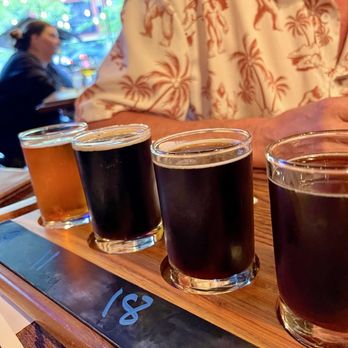 Bittercreek Alehouse - Brew Flight; Bert's Festbier Alaskan Smoked Porter Barbarian Irish Stout Fremont Brew 6000 barrel aged Barkeywine. - Bars Near Me - Boise, Idaho