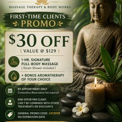 Amaza Healing Touch - $30 off your first session ( 1-Hr. Signature Massage ) offer valid with promo code