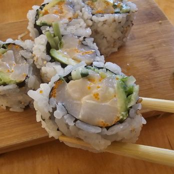Toyoda Sushi - Creamy Scallop roll - Sushi Bars Near Me - Seattle, Washington Toyoda Sushi - Creamy Scallop roll - Sushi Bars Near Me - Seattle, Washington